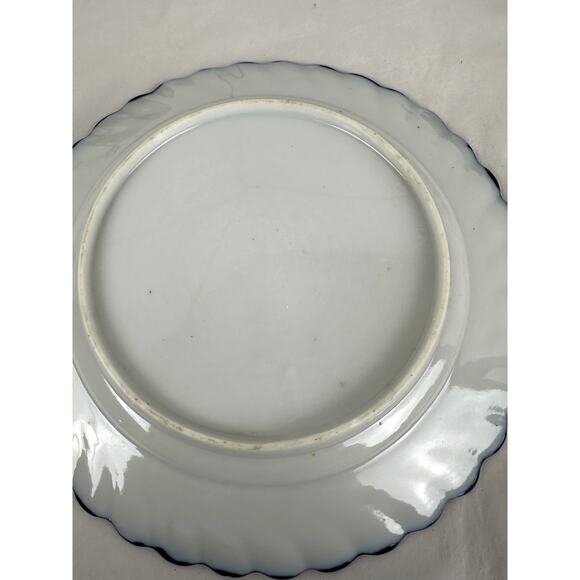 Japanese Antique China Four 7 in. Plates Cobalt Gold  Trim Geisha 1970's - Picture 9 of 16